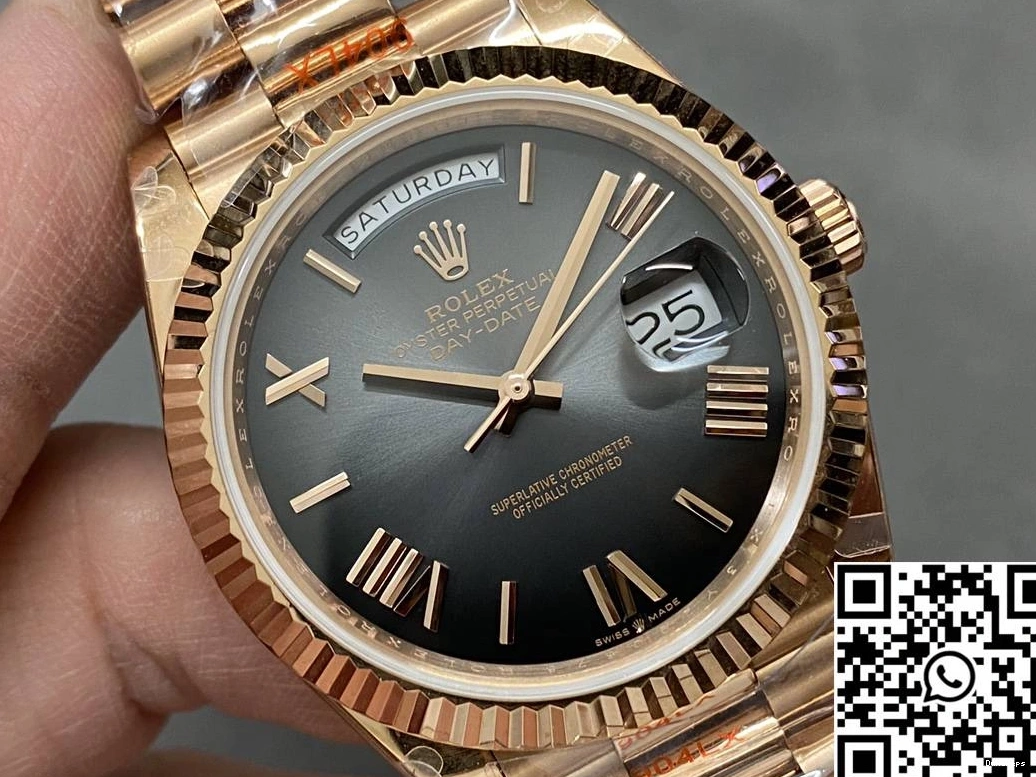 Factory Rolex Dial 228235-0055 v5 Tungsten Day Grey Date Steel QF 0119